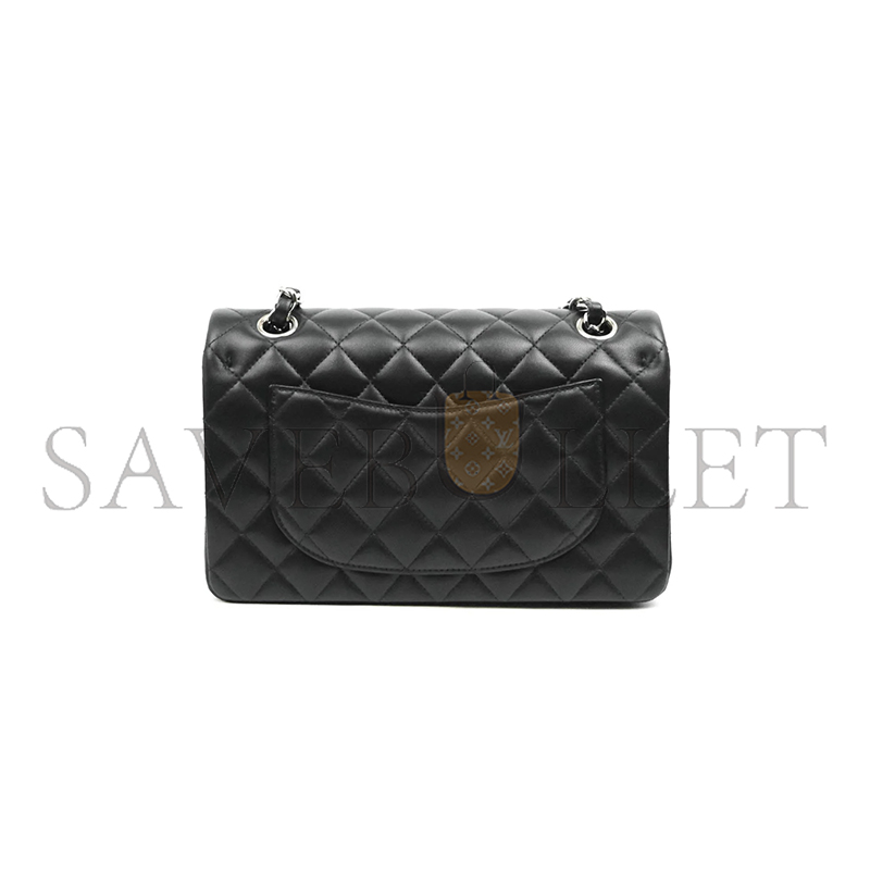 CHANEL MASTER SMALL CLASSIC FLAP BLACK LAMBSKIN (23*14*6cm)
